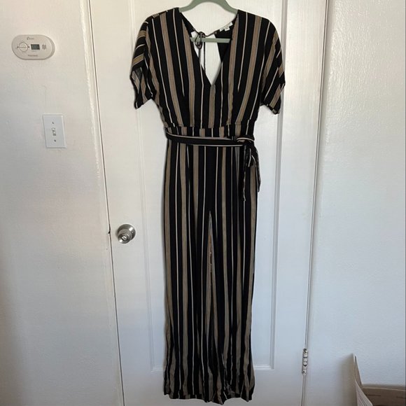 Eden Open Back Striped Jumpsuit - Picture 3 of 6